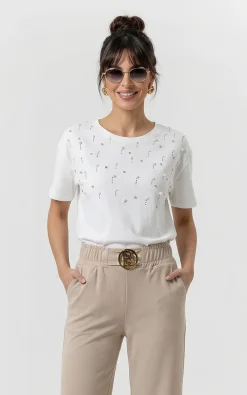 Neet Fashio fehér köves felső