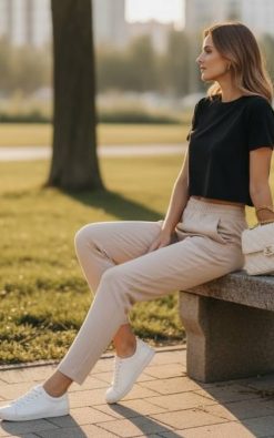 Alternative view of Neet Fashion bézs nadrág