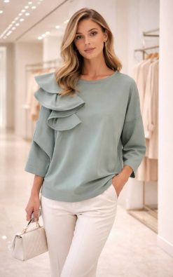 NeetFashion menta zöld felső