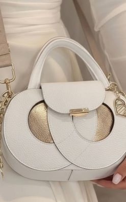 Neet Fashion fehér-arany táska