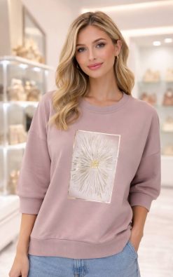 Neet Fashion rózsaszín mintás felső