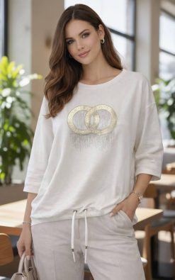 Neet fashion arany mintás felső