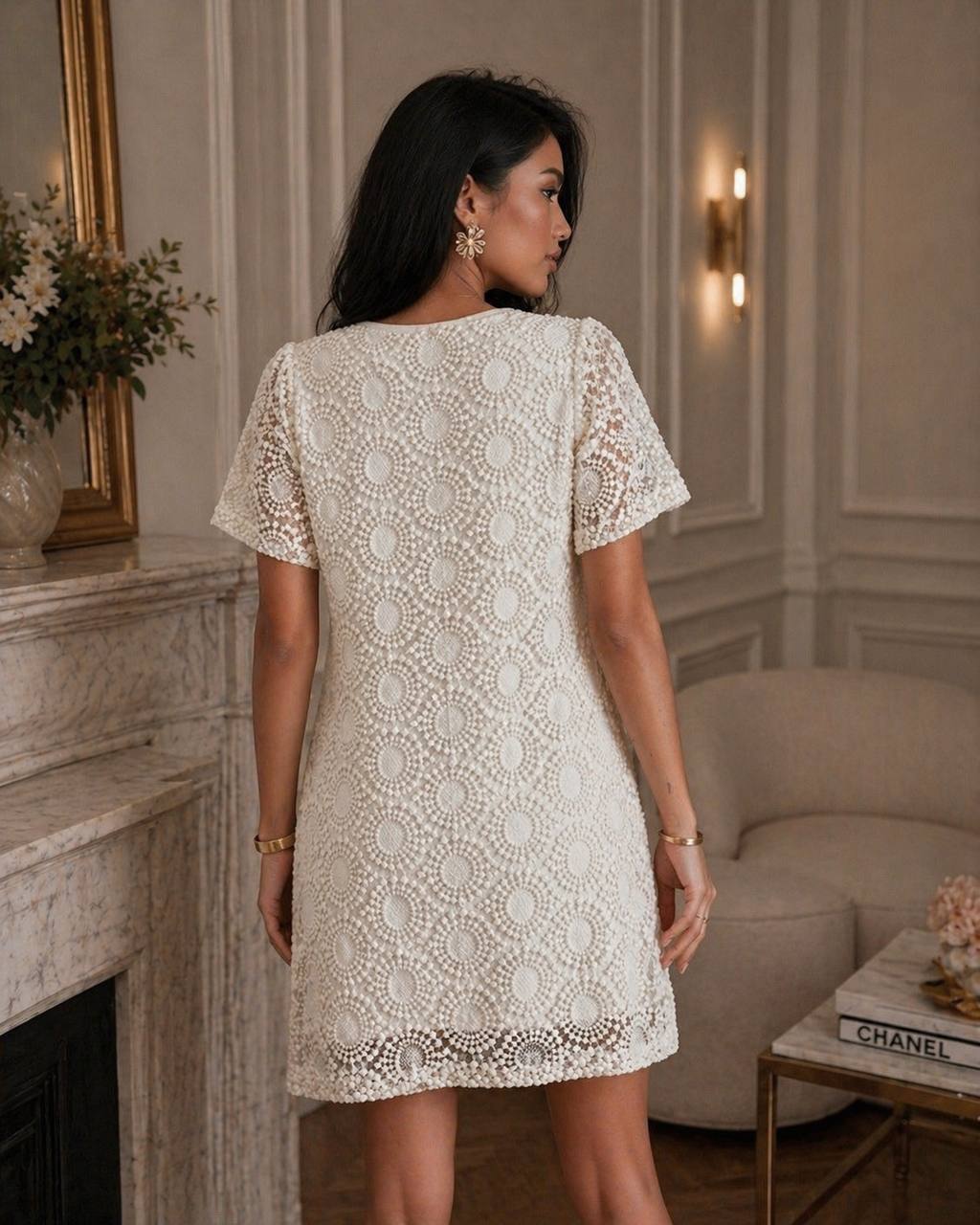 Neet Fashion bézs ruha - Image 3