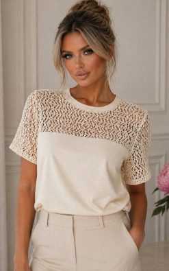 Neet fashion bézs felső