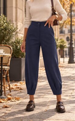 Neet Fashion szűkülő szárú nadrág-antracitkék